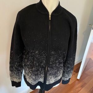 GREAT LOOK FOR HOLIDAYS! Calvin Klein Black & metallic cardigan